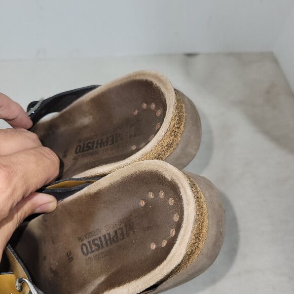 Mephisto Sandals Agacia Red Womens Size 7.5US 38 EU Leather Thong Slip On Shoe - Picture 12 of 16